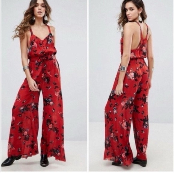 EUC Free People One - Moonlight Garden Jumpsuit - Size S - Picture 1 of 5